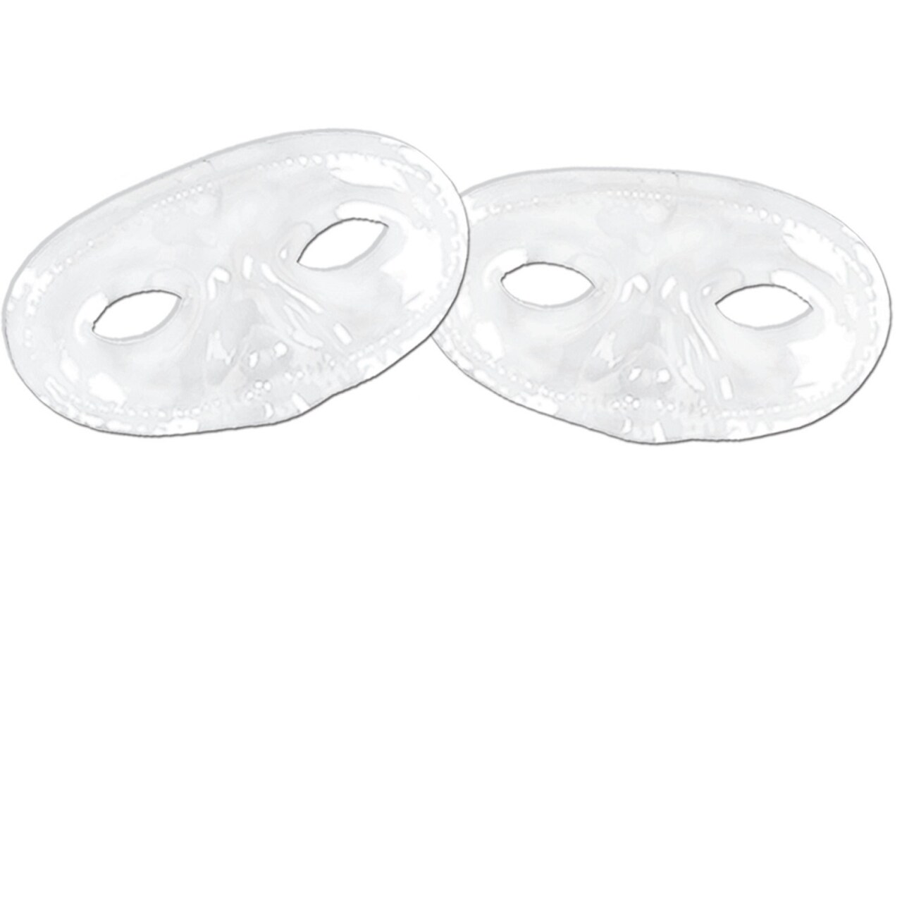 Party Central Club Pack of 24 White Masquerade Unisex Adult Mardi Gras Half Masks - One Size